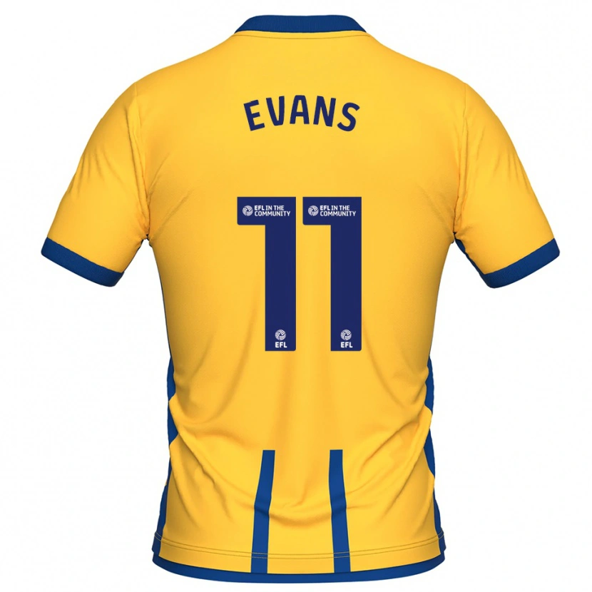 Danxen Kinderen Will Evans #11 Geel Blauw Thuisshirt Thuistenue 2025/26 T-Shirt België