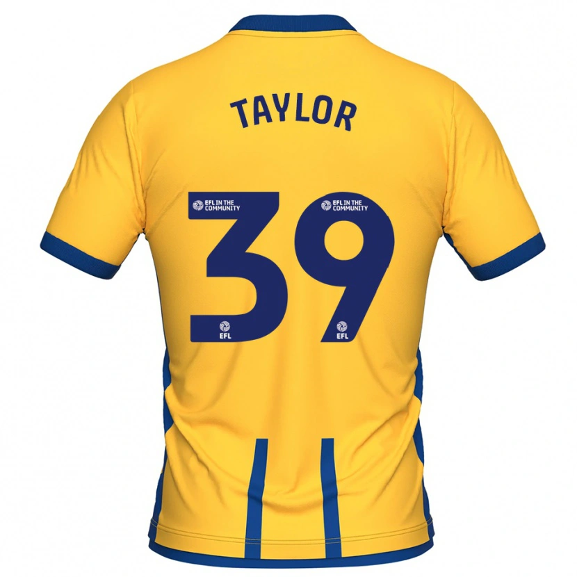 Danxen Kinderen Oliver Taylor #39 Geel Blauw Thuisshirt Thuistenue 2025/26 T-Shirt België