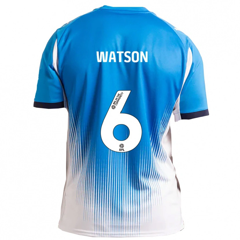 Danxen Kinderen Rhys Watson #6 Blauw Wit Thuisshirt Thuistenue 2025/26 T-Shirt België