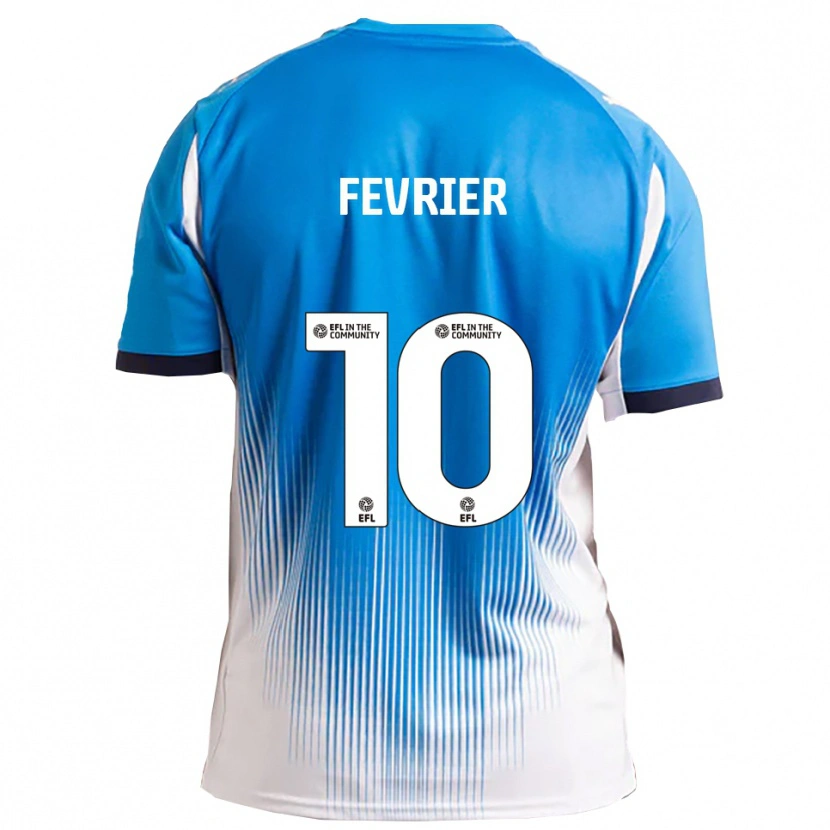 Danxen Kinderen Jayden Fevrier #10 Blauw Wit Thuisshirt Thuistenue 2025/26 T-Shirt België