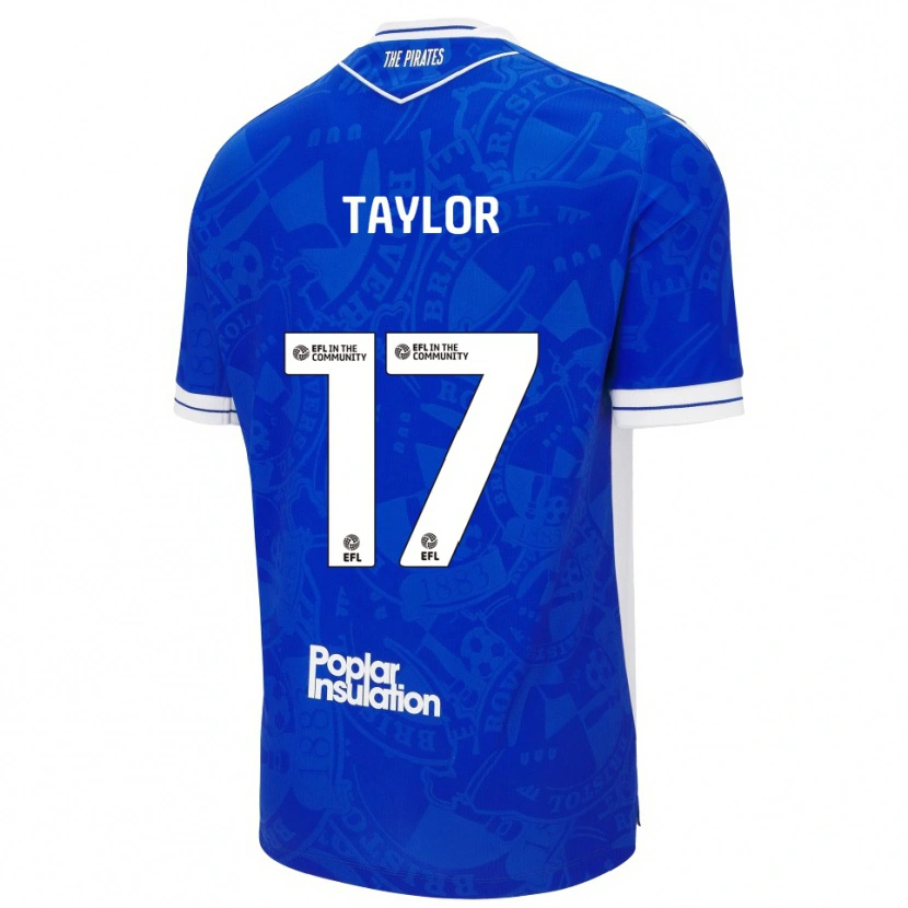 Danxen Kinderen Connor Taylor #17 Blauw Wit Thuisshirt Thuistenue 2025/26 T-Shirt België