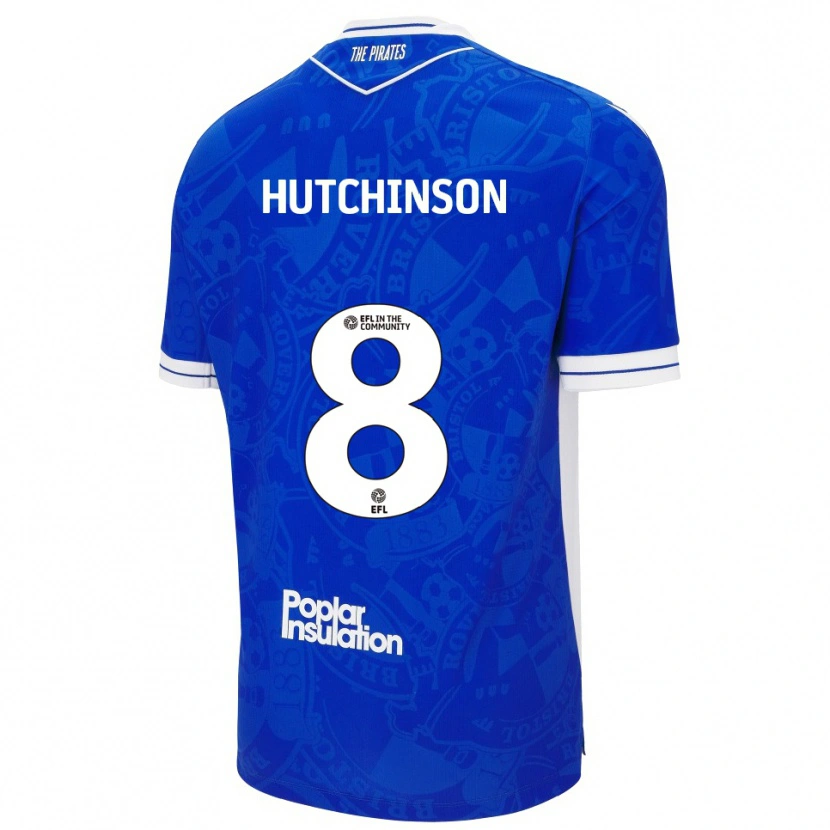 Danxen Kinderen Isaac Hutchinson #8 Blauw Wit Thuisshirt Thuistenue 2025/26 T-Shirt België