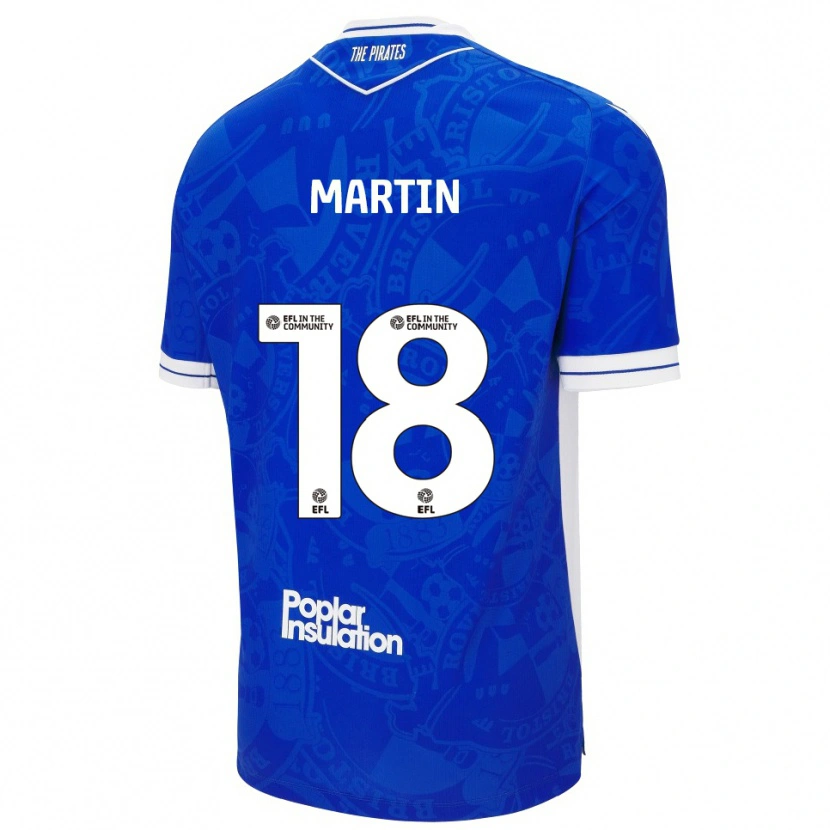 Danxen Kinderen Chris Martin #18 Blauw Wit Thuisshirt Thuistenue 2025/26 T-Shirt België