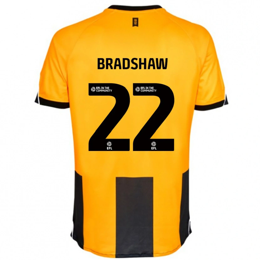 Danxen Kinderen Zak Bradshaw #22 Oranje Zwart Thuisshirt Thuistenue 2025/26 T-Shirt België