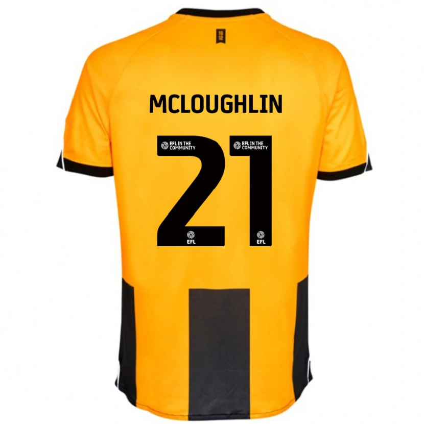 Danxen Kinderen Shane Mcloughlin #21 Oranje Zwart Thuisshirt Thuistenue 2025/26 T-Shirt België