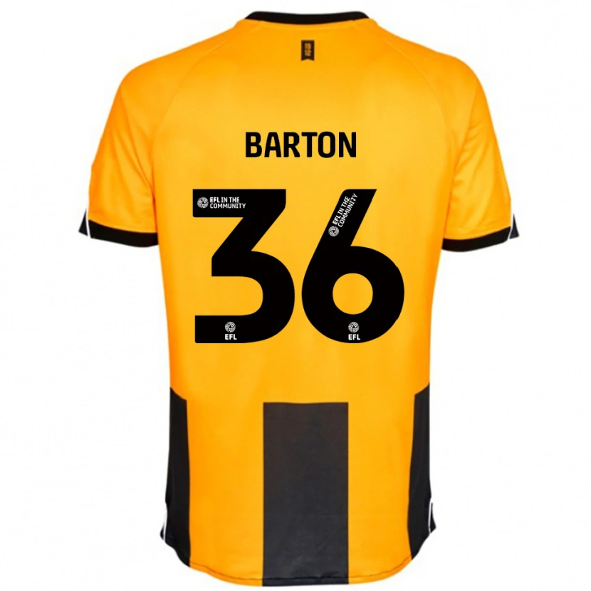 Danxen Kinderen Dan Barton #36 Oranje Zwart Thuisshirt Thuistenue 2025/26 T-Shirt België