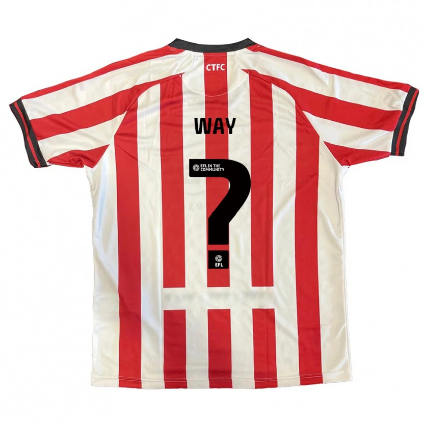 Danxen Kinderen Tom Way #0 Rood Wit Zwart Thuisshirt Thuistenue 2025/26 T-Shirt België