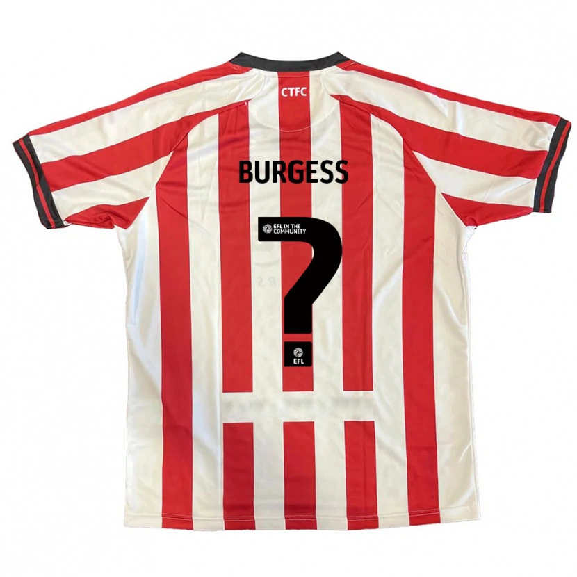 Danxen Kinderen Bradley Burgess #0 Rood Wit Zwart Thuisshirt Thuistenue 2025/26 T-Shirt België