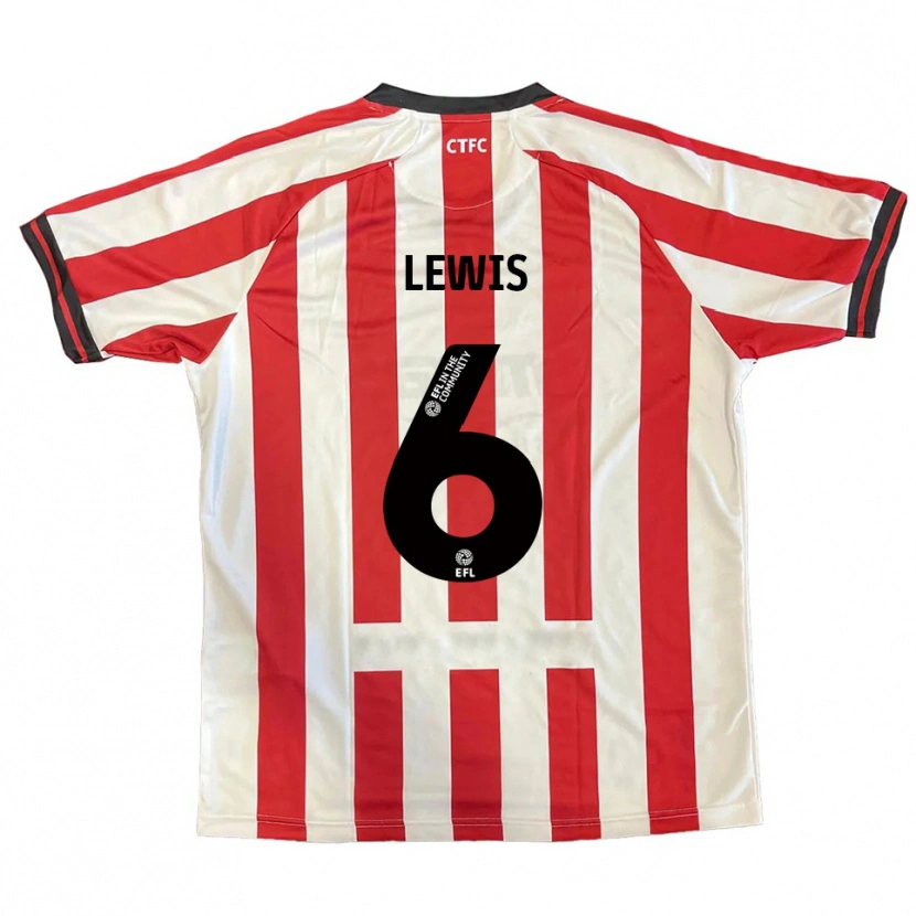 Danxen Kinderen Megan Lewis #6 Rood Wit Zwart Thuisshirt Thuistenue 2025/26 T-Shirt België
