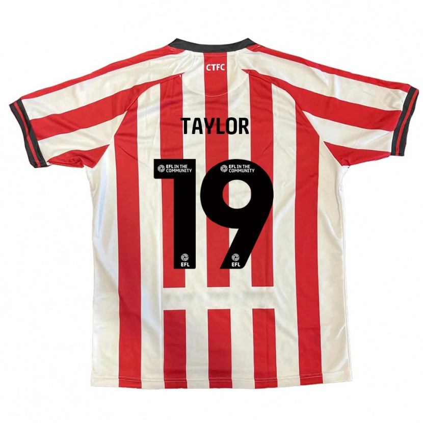 Danxen Kinderen Jessie Taylor #19 Rood Wit Zwart Thuisshirt Thuistenue 2025/26 T-Shirt België