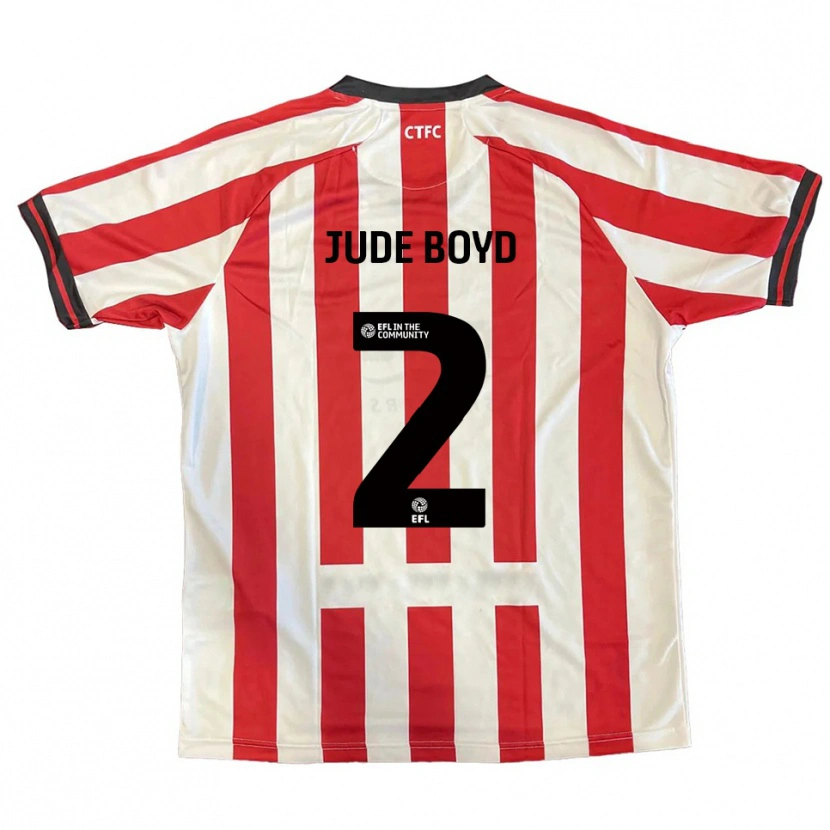Danxen Kinderen Arkell Jude-Boyd #2 Rood Wit Zwart Thuisshirt Thuistenue 2025/26 T-Shirt België