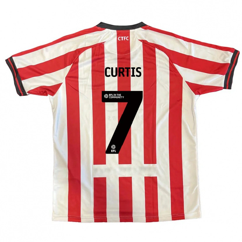 Danxen Kinderen Amelie Curtis #7 Rood Wit Zwart Thuisshirt Thuistenue 2025/26 T-Shirt België