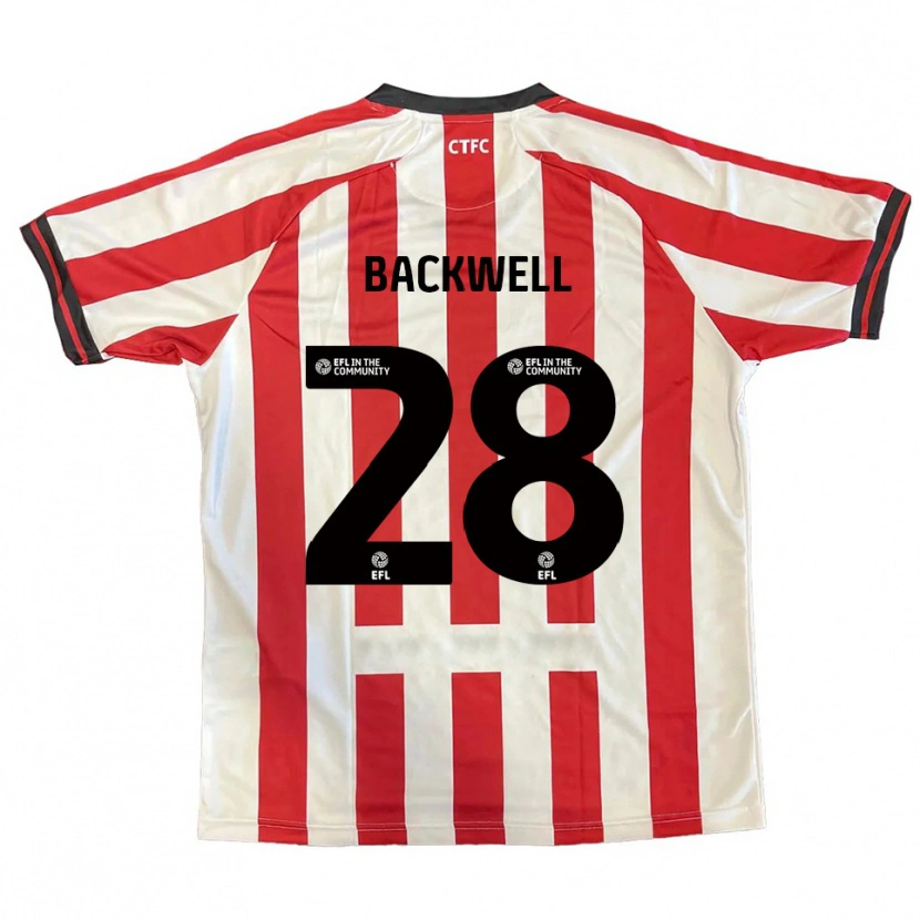 Danxen Kinderen Tommy Backwell #28 Rood Wit Zwart Thuisshirt Thuistenue 2025/26 T-Shirt België