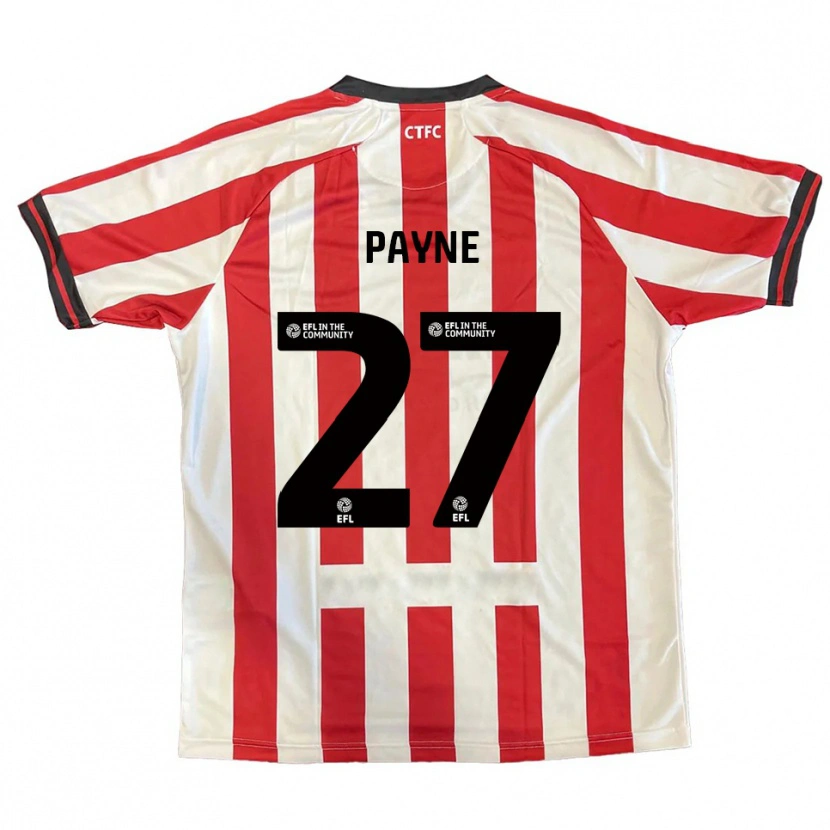 Danxen Kinderen Lewis Payne #27 Rood Wit Zwart Thuisshirt Thuistenue 2025/26 T-Shirt België