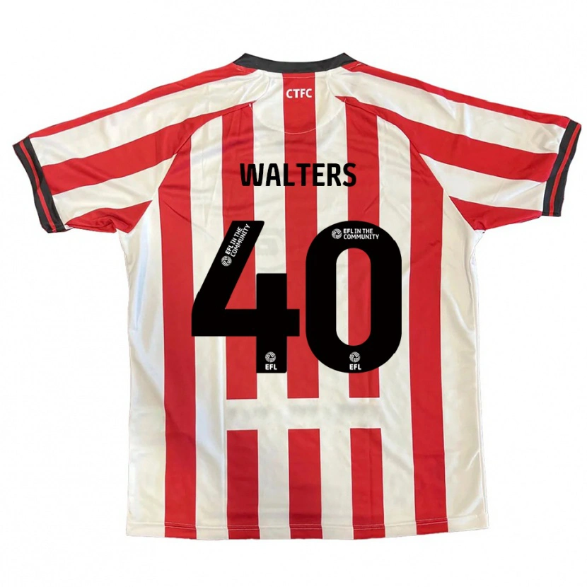 Danxen Kinderen Cameron Walters #40 Rood Wit Zwart Thuisshirt Thuistenue 2025/26 T-Shirt België