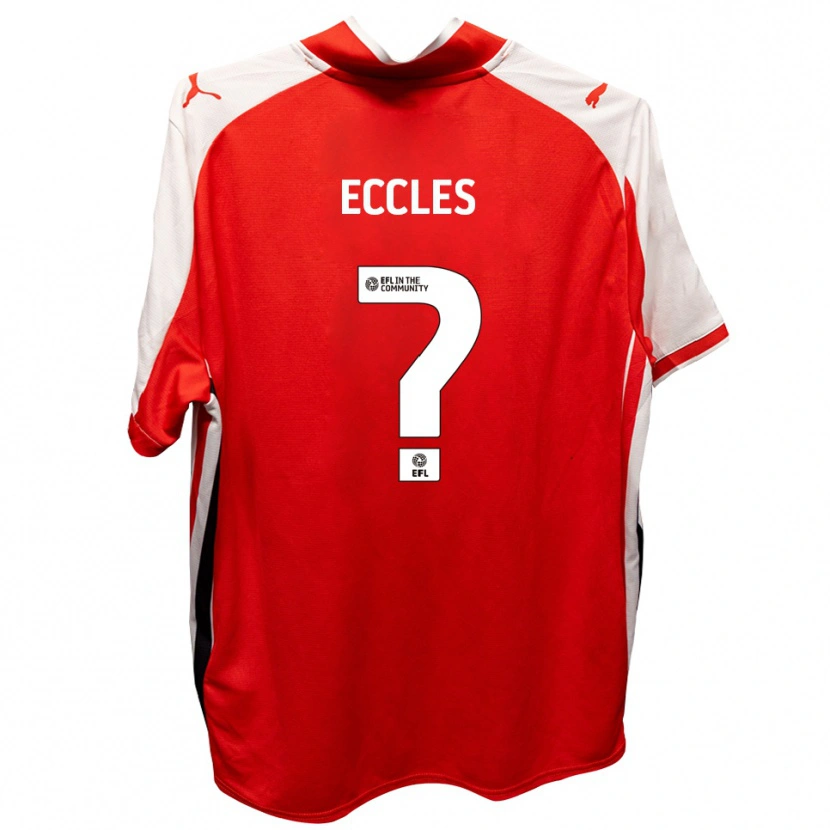 Danxen Kinderen Josh Eccles #0 Rood Wit Thuisshirt Thuistenue 2025/26 T-Shirt België