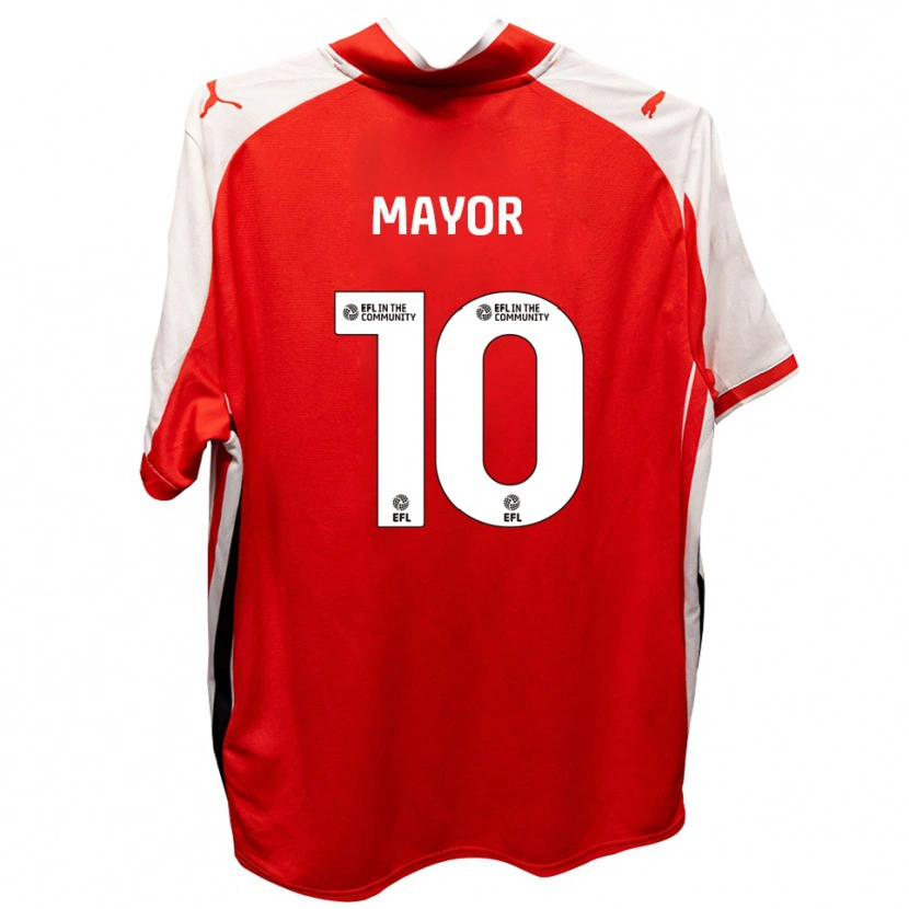 Danxen Kinderen Danny Mayor #10 Rood Wit Thuisshirt Thuistenue 2025/26 T-Shirt België