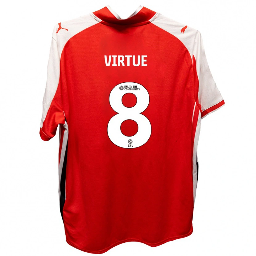 Danxen Kinderen Matty Virtue #8 Rood Wit Thuisshirt Thuistenue 2025/26 T-Shirt België