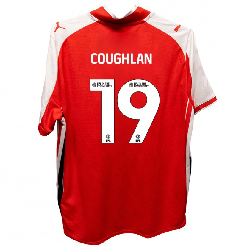 Danxen Kinderen Ronan Coughlan #19 Rood Wit Thuisshirt Thuistenue 2025/26 T-Shirt België
