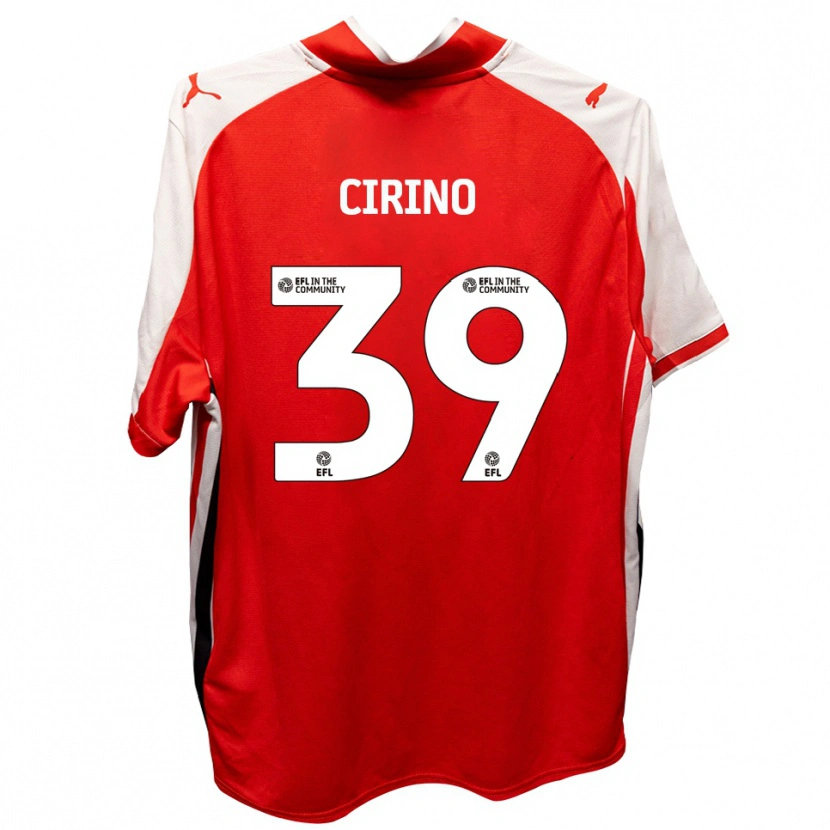 Danxen Kinderen Raffaele Cirino #39 Rood Wit Thuisshirt Thuistenue 2025/26 T-Shirt België