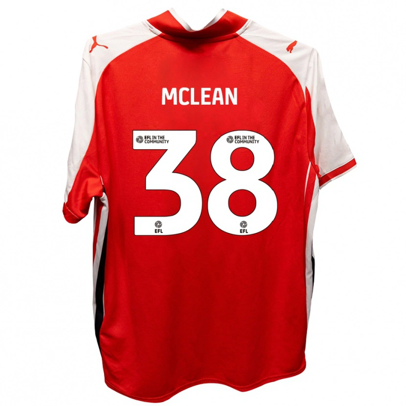 Danxen Kinderen Crispin Mclean #38 Rood Wit Thuisshirt Thuistenue 2025/26 T-Shirt België