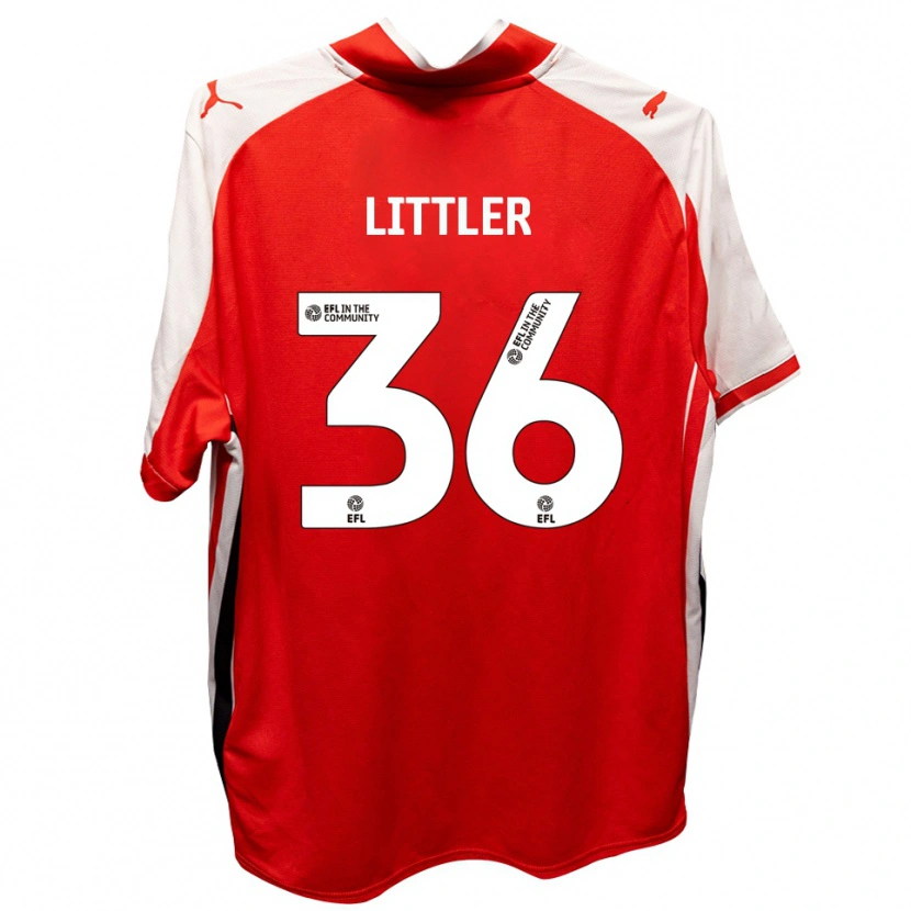 Danxen Kinderen Zack Littler #36 Rood Wit Thuisshirt Thuistenue 2025/26 T-Shirt België