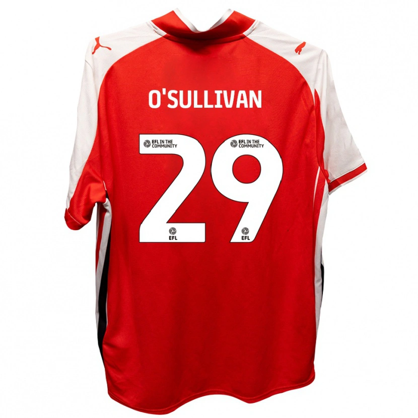 Danxen Kinderen Zak O'sullivan #29 Rood Wit Thuisshirt Thuistenue 2025/26 T-Shirt België