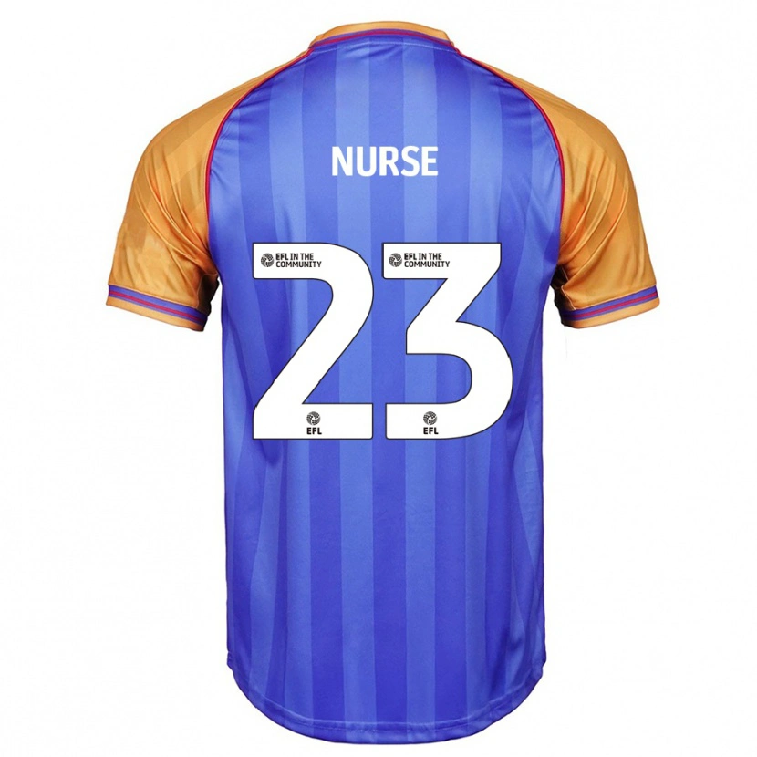 Danxen Kinderen George Nurse #23 Blauw Oranje Thuisshirt Thuistenue 2025/26 T-Shirt België