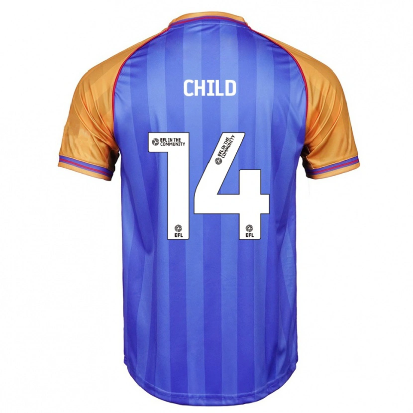Danxen Kinderen Zoe Child #14 Blauw Oranje Thuisshirt Thuistenue 2025/26 T-Shirt België