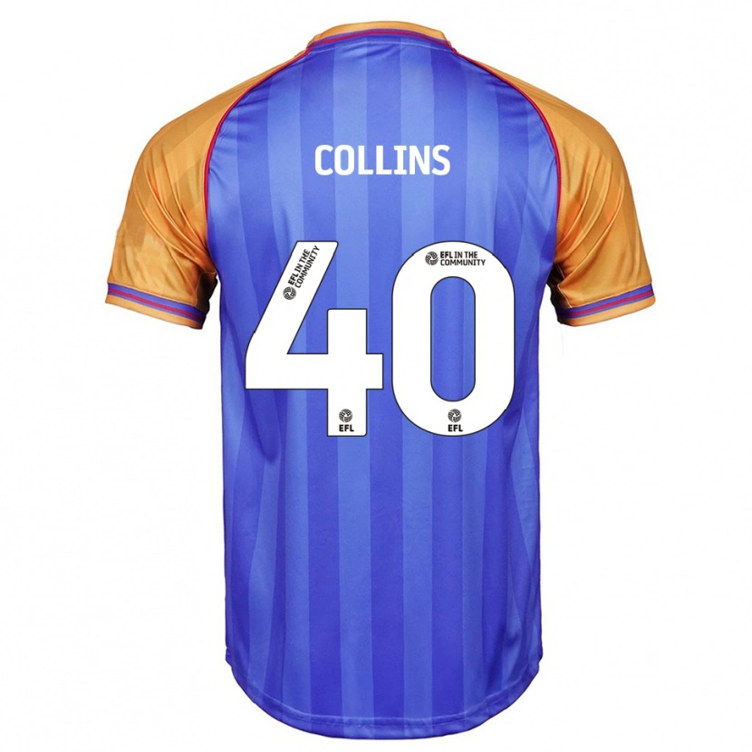 Danxen Kinderen Jude Collins #40 Blauw Oranje Thuisshirt Thuistenue 2025/26 T-Shirt België