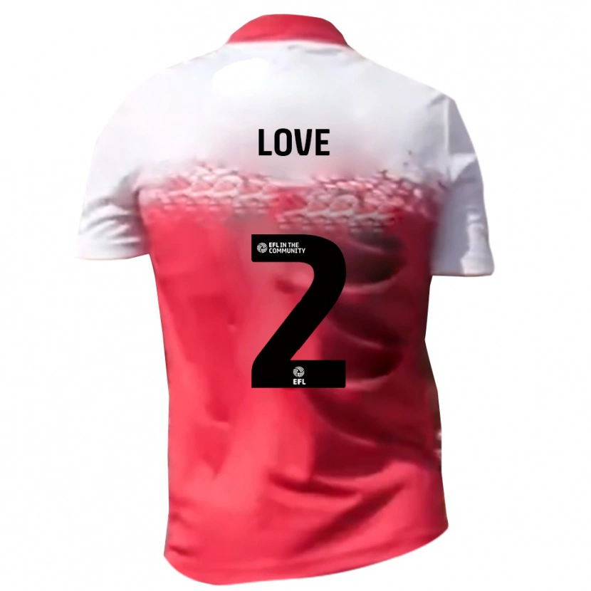 Danxen Kinderen Donald Love #2 Rood Wit Thuisshirt Thuistenue 2025/26 T-Shirt België