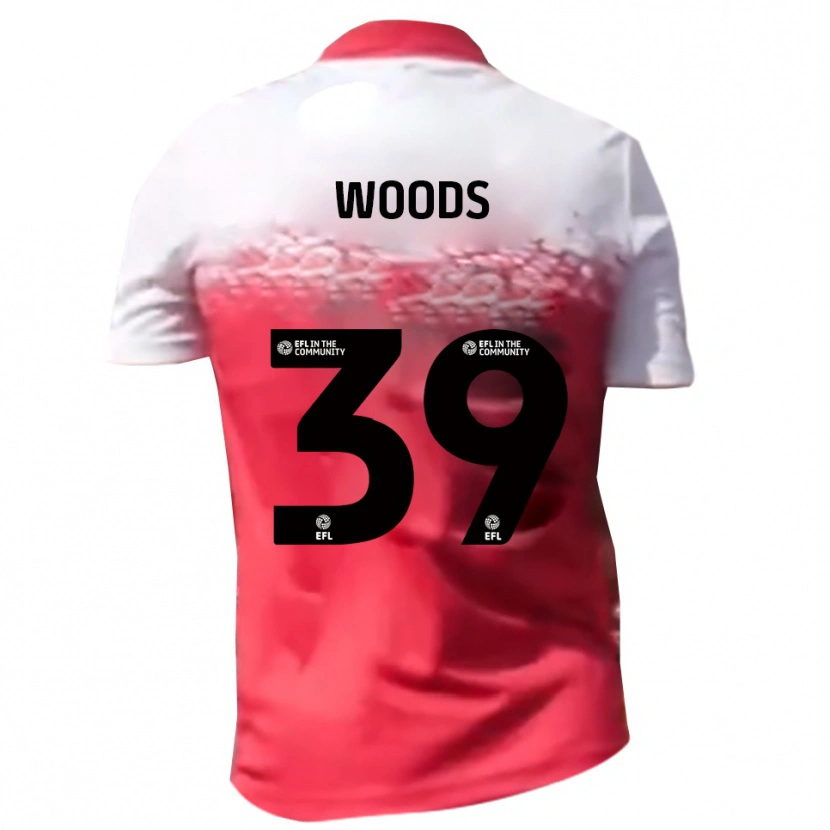 Danxen Kinderen Josh Woods #39 Rood Wit Thuisshirt Thuistenue 2025/26 T-Shirt België