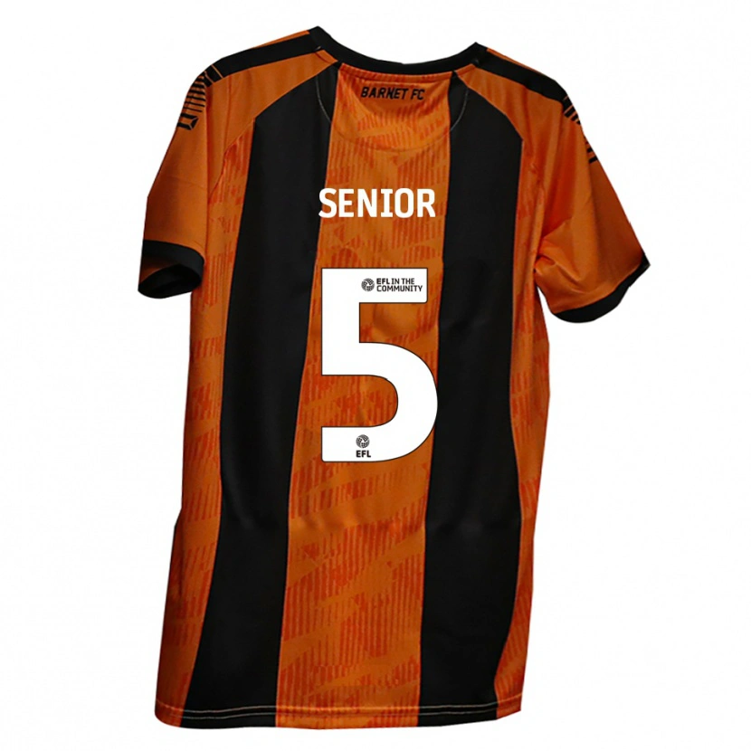 Danxen Kinderen Adam Senior #5 Oranje Zwart Thuisshirt Thuistenue 2025/26 T-Shirt België