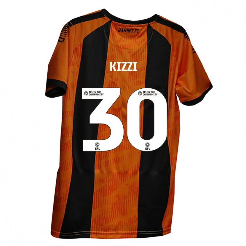 Danxen Kinderen Joe Kizzi #30 Oranje Zwart Thuisshirt Thuistenue 2025/26 T-Shirt België