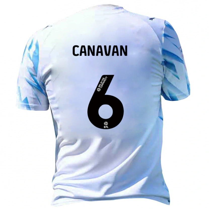Danxen Kinderen Niall Canavan #6 Wit Hemelsblauw Thuisshirt Thuistenue 2025/26 T-Shirt België