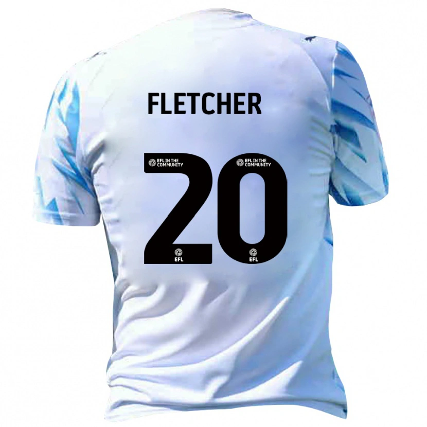 Danxen Kinderen Isaac Fletcher #20 Wit Hemelsblauw Thuisshirt Thuistenue 2025/26 T-Shirt België