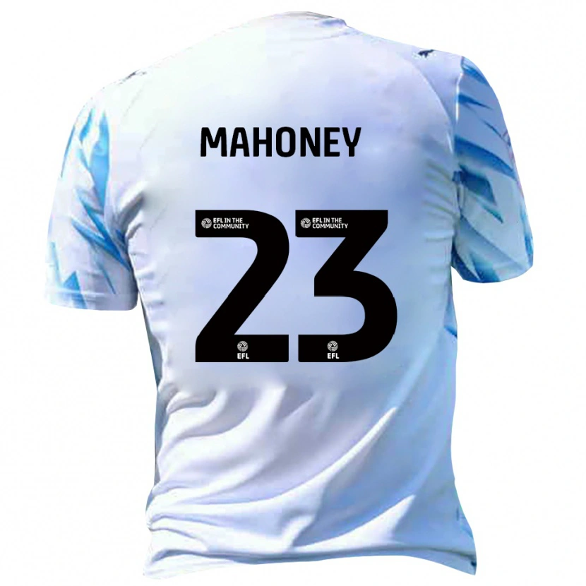 Danxen Kinderen Connor Mahoney #23 Wit Hemelsblauw Thuisshirt Thuistenue 2025/26 T-Shirt België