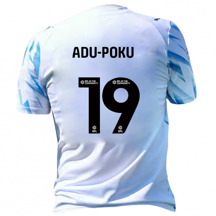 Danxen Kinderen Michael Adu-Poku #19 Wit Hemelsblauw Thuisshirt Thuistenue 2025/26 T-Shirt België