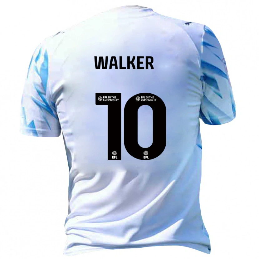 Danxen Kinderen Tyler Walker #10 Wit Hemelsblauw Thuisshirt Thuistenue 2025/26 T-Shirt België