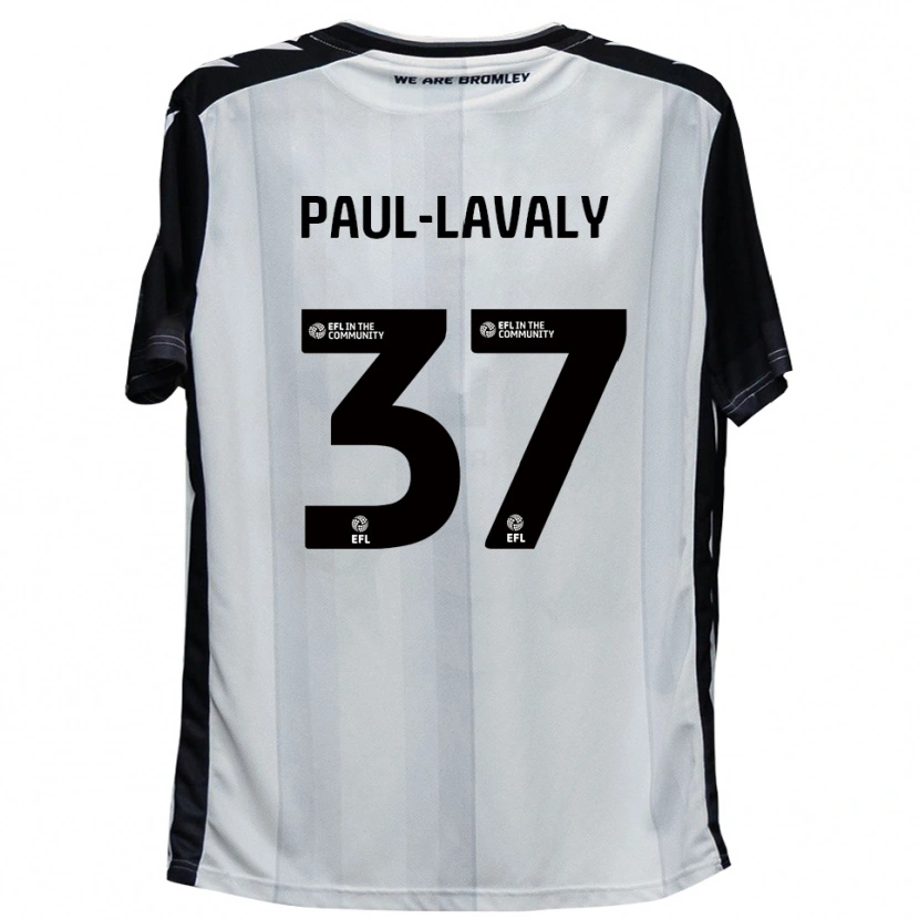 Danxen Kinderen Nathan Paul-Lavaly #37 Wit Zwart Thuisshirt Thuistenue 2025/26 T-Shirt België