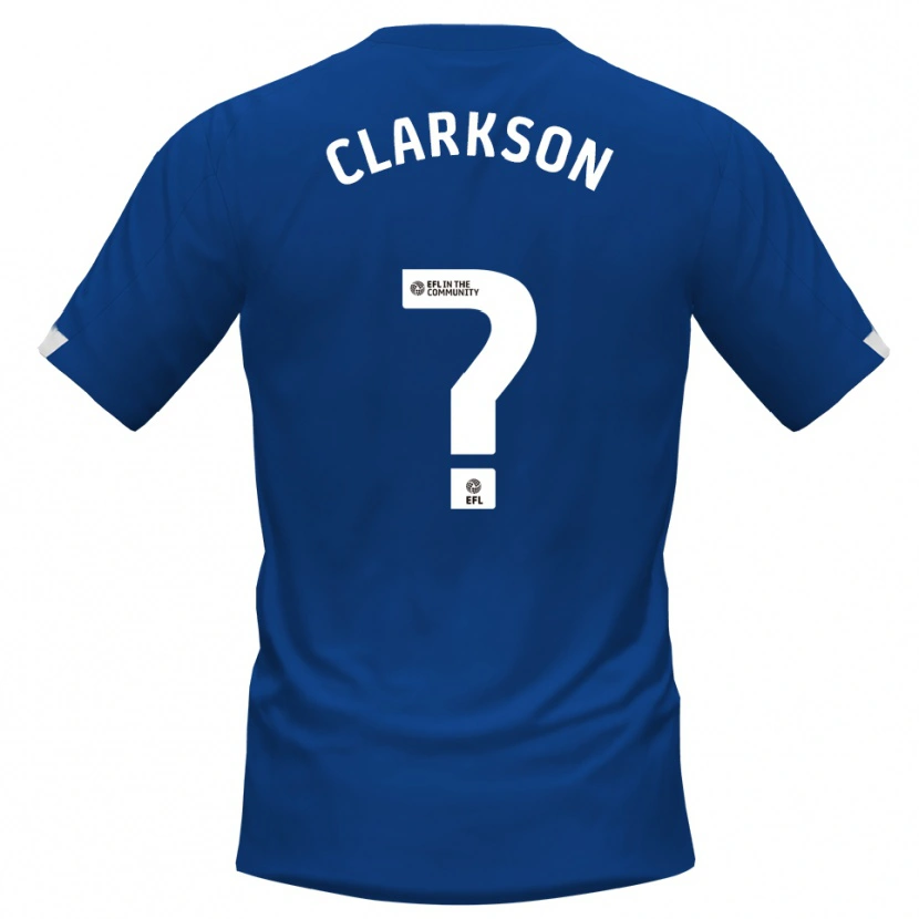 Danxen Kinderen Megan Clarkson #0 Blauw Wit Thuisshirt Thuistenue 2025/26 T-Shirt België