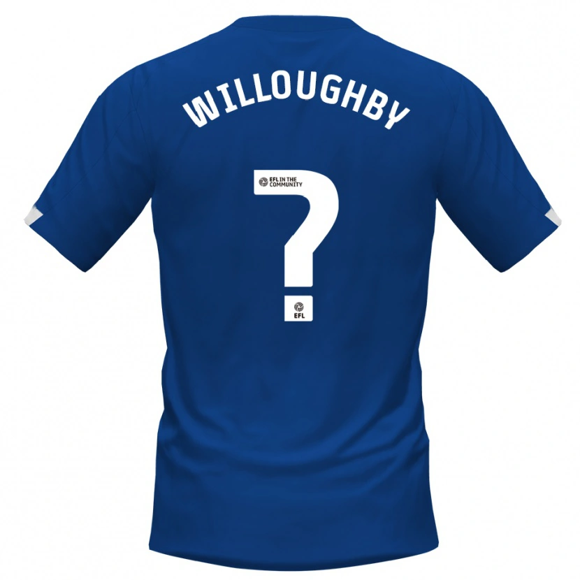 Danxen Kinderen Holly Willoughby #0 Blauw Wit Thuisshirt Thuistenue 2025/26 T-Shirt België