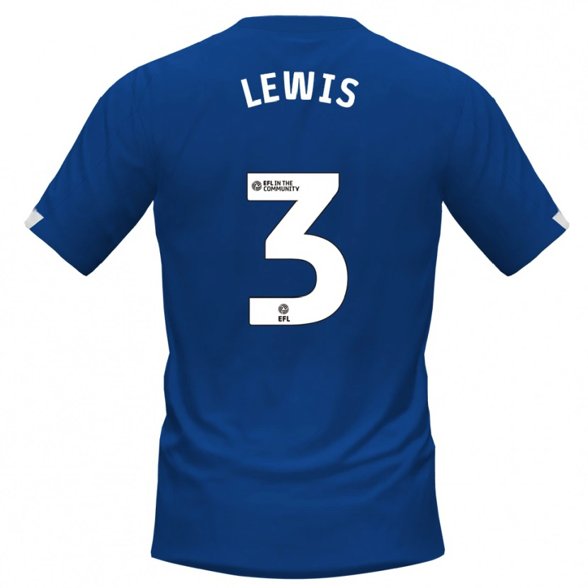Danxen Kinderen Adam Lewis #3 Blauw Wit Thuisshirt Thuistenue 2025/26 T-Shirt België