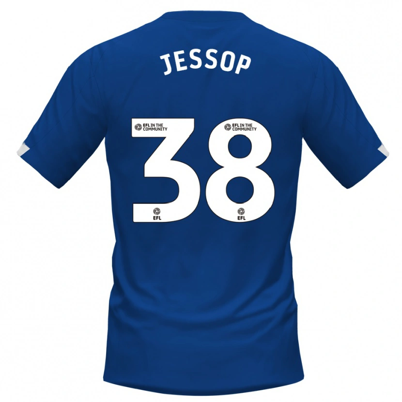 Danxen Kinderen Liam Jessop #38 Blauw Wit Thuisshirt Thuistenue 2025/26 T-Shirt België