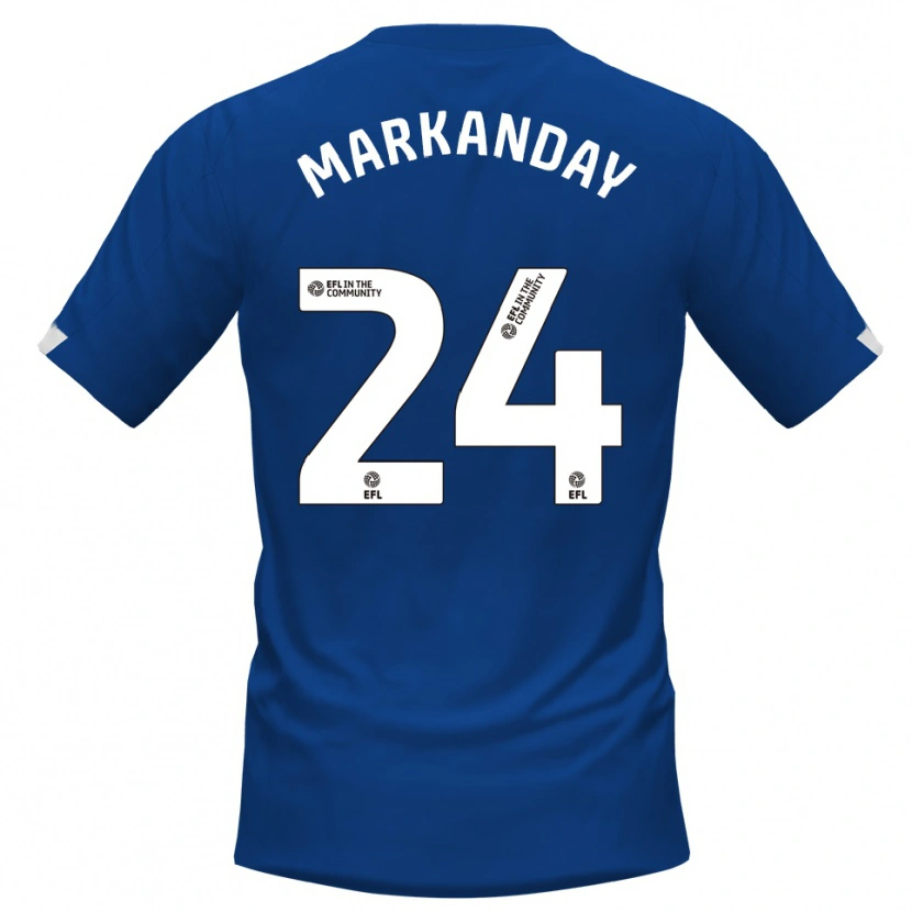 Danxen Kinderen Dilan Markanday #24 Blauw Wit Thuisshirt Thuistenue 2025/26 T-Shirt België