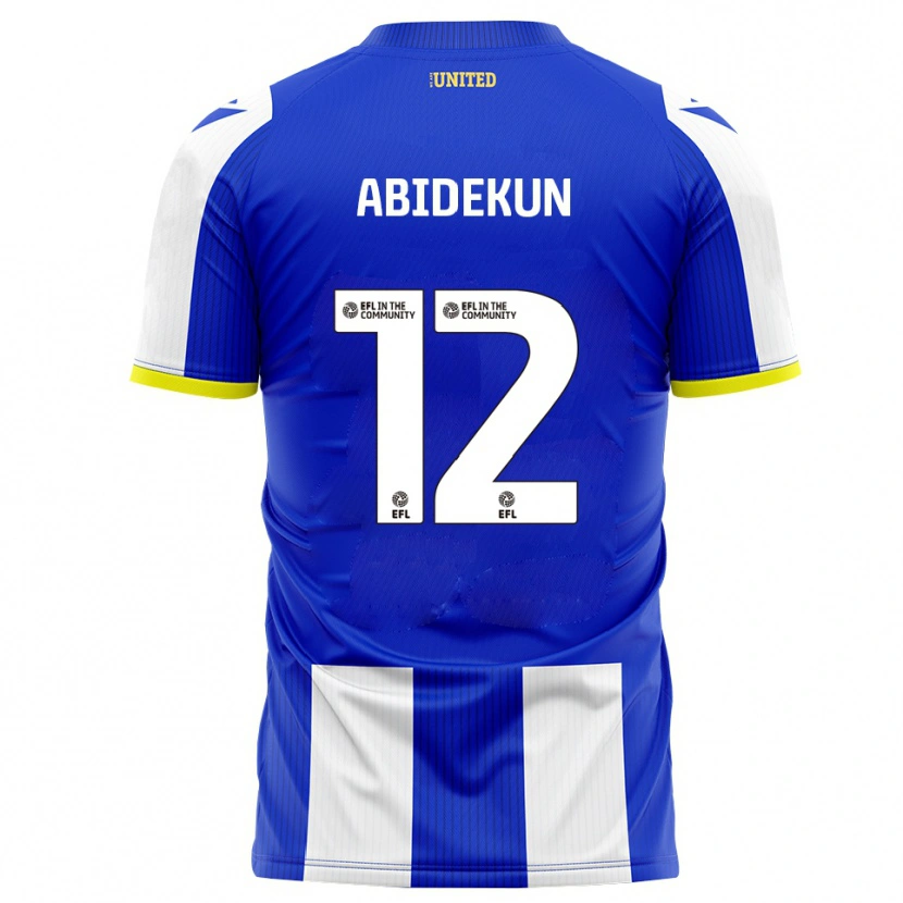 Danxen Kinderen Fela Abidekun #12 Blauw Wit Thuisshirt Thuistenue 2025/26 T-Shirt België