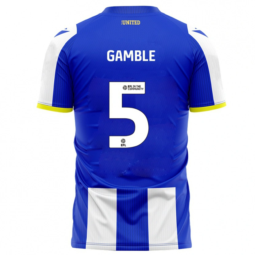 Danxen Kinderen Niamh Gamble #5 Blauw Wit Thuisshirt Thuistenue 2025/26 T-Shirt België