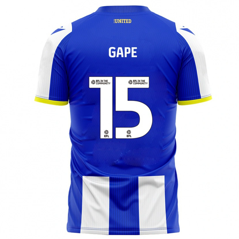 Danxen Kinderen Dominic Gape #15 Blauw Wit Thuisshirt Thuistenue 2025/26 T-Shirt België