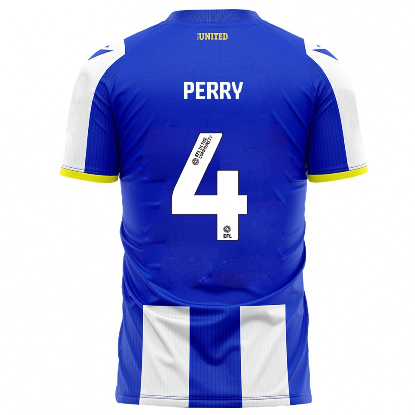 Danxen Kinderen Ben Perry #4 Blauw Wit Thuisshirt Thuistenue 2025/26 T-Shirt België