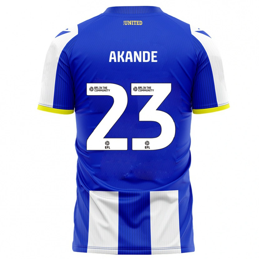Danxen Kinderen Adrian Akande #23 Blauw Wit Thuisshirt Thuistenue 2025/26 T-Shirt België